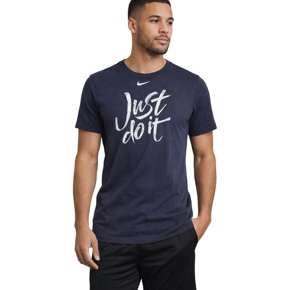 Nike Just Do It Graphic T-Shirt Men’s XL Slim Fit Navy Tee